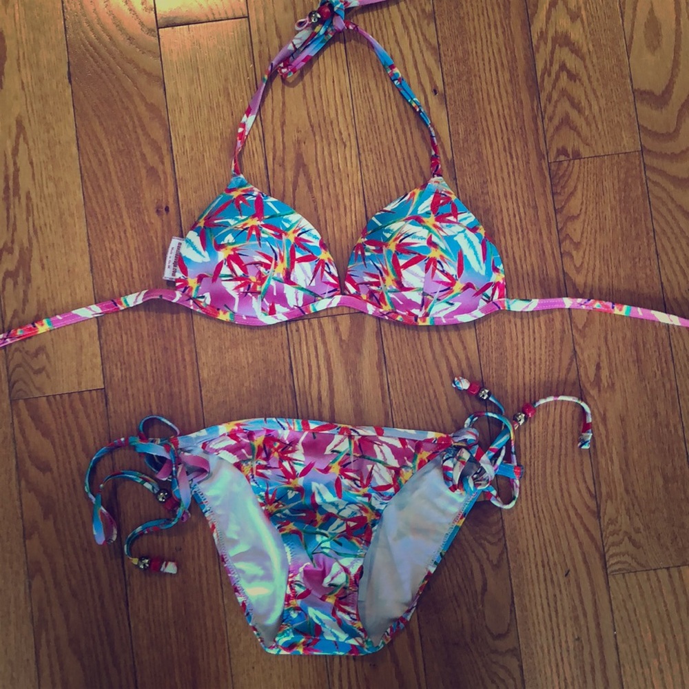 Gel Bikini Top with String Bottoms